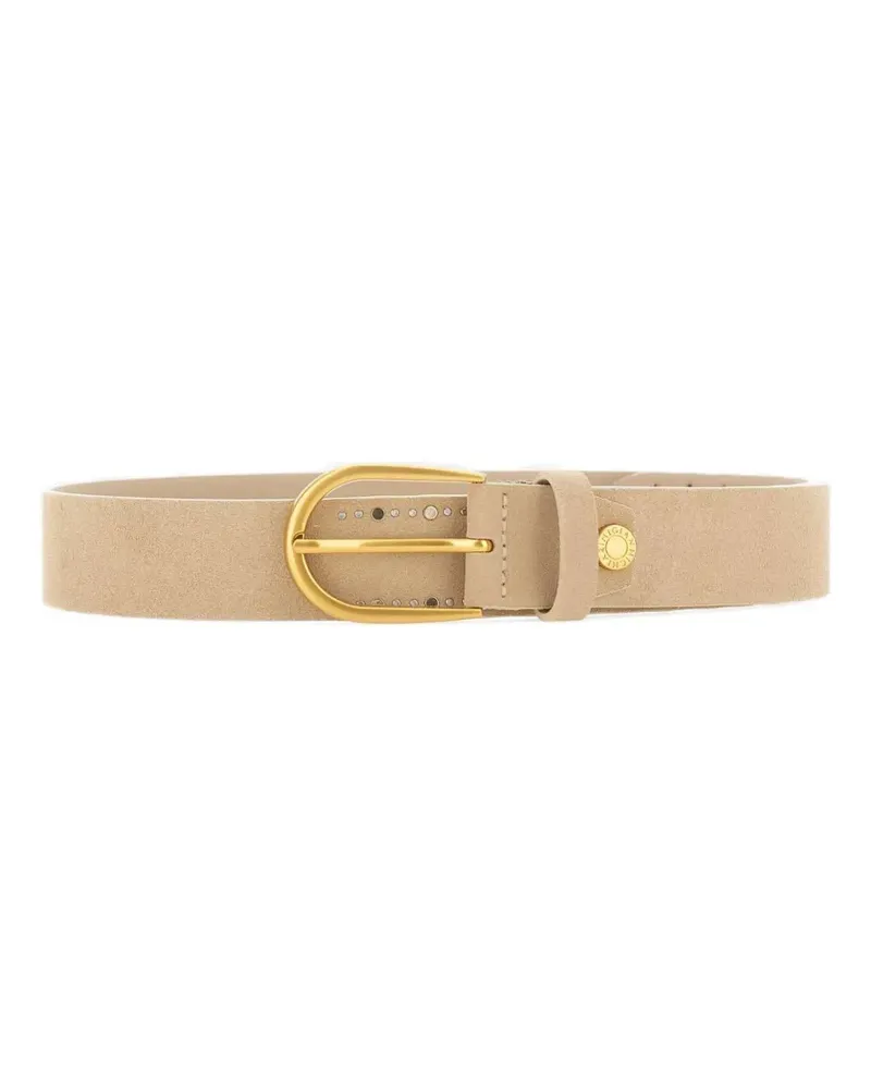 Gianni Chiarini stud embellished buckle belt - Nude Nude