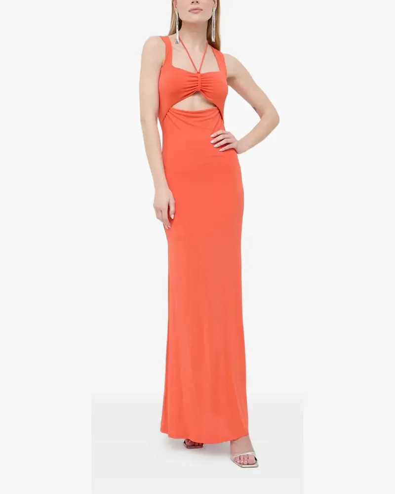 Patrizia Pepe cutout tie maxi dress - Orange Orange