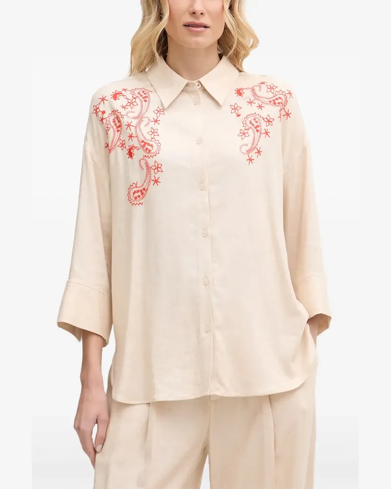 Mos Mosh Audri Hemd mit Paisley-Stickerei - Nude Nude