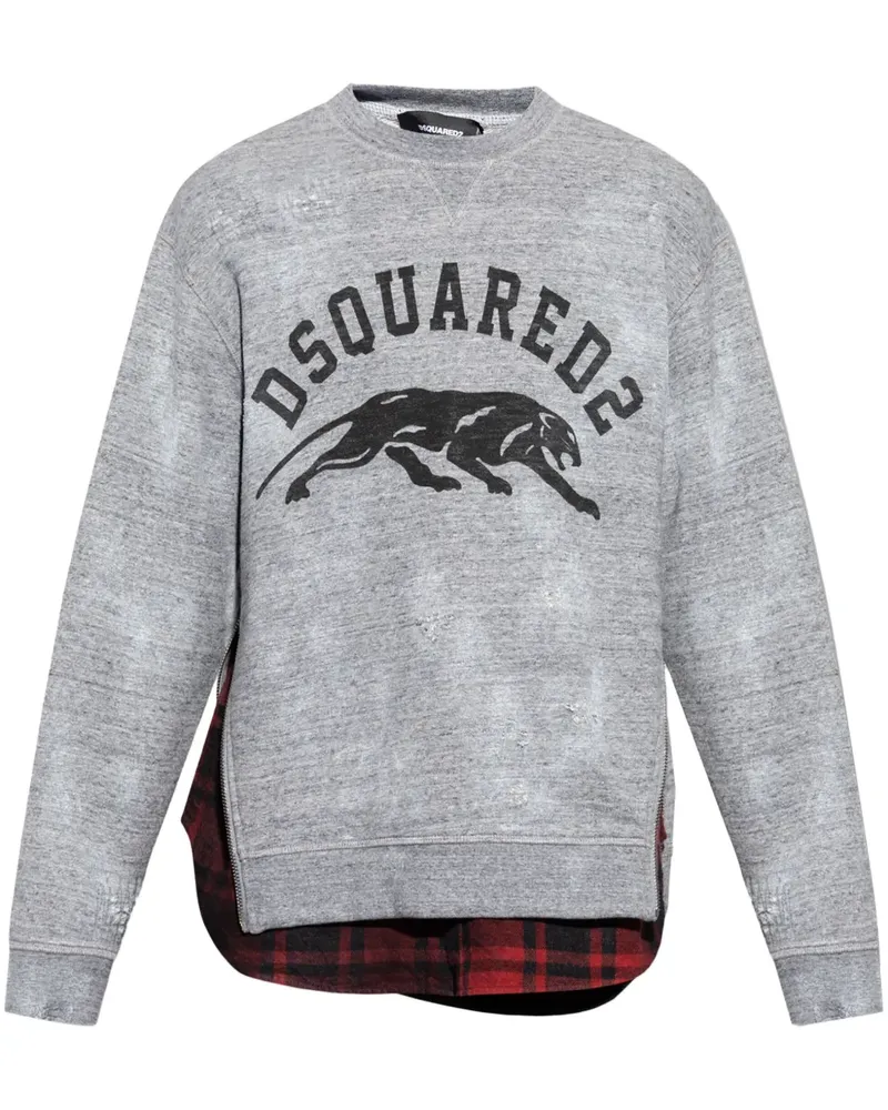 Dsquared2 Sweatshirt mit Logo-Print Grau