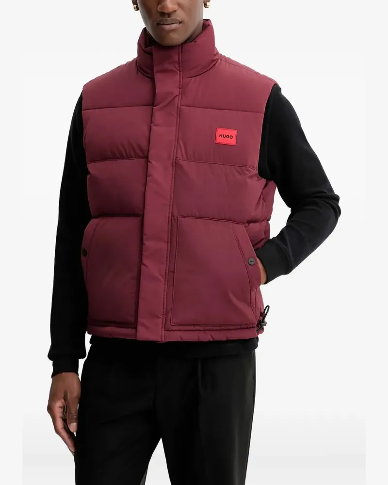 HUGO BOSS padded logo-patch gilet - Rot Rot