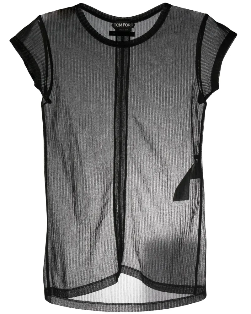 Tom Ford T-Shirt mit rundem Ausschnitt - Schwarz Schwarz
