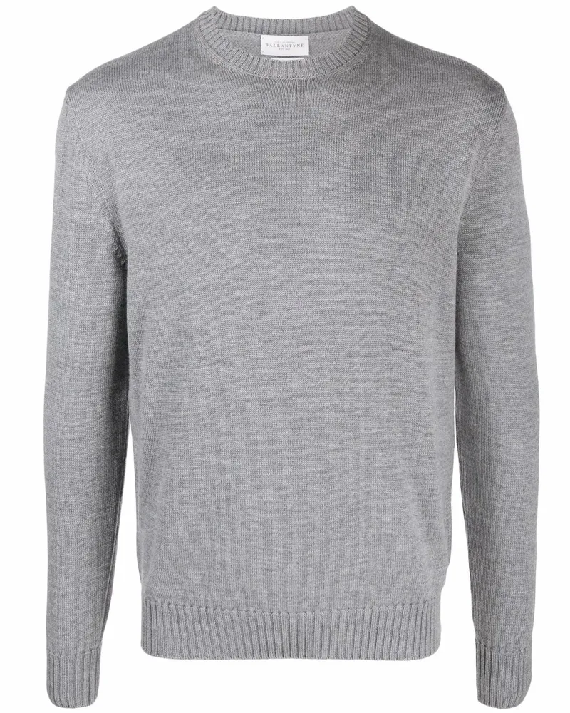 Ballantyne Gerippter Strickpullover - Grau Grau