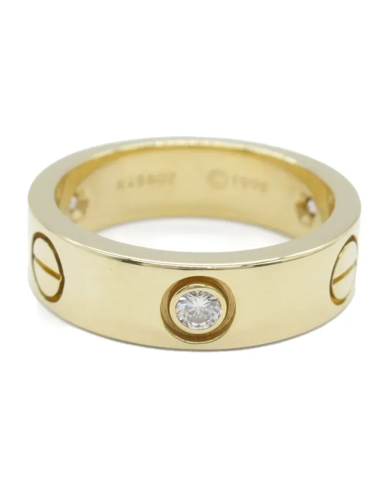 Cartier 2010s 18kt Love Gelbgoldring mit Diamanten Gold