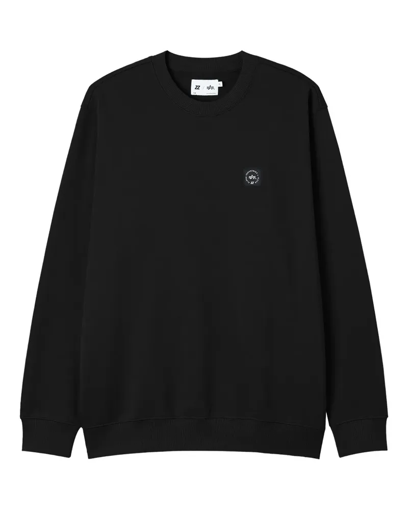 Izzue x Alpha Industries Sweatshirt mit Logo - Schwarz Schwarz
