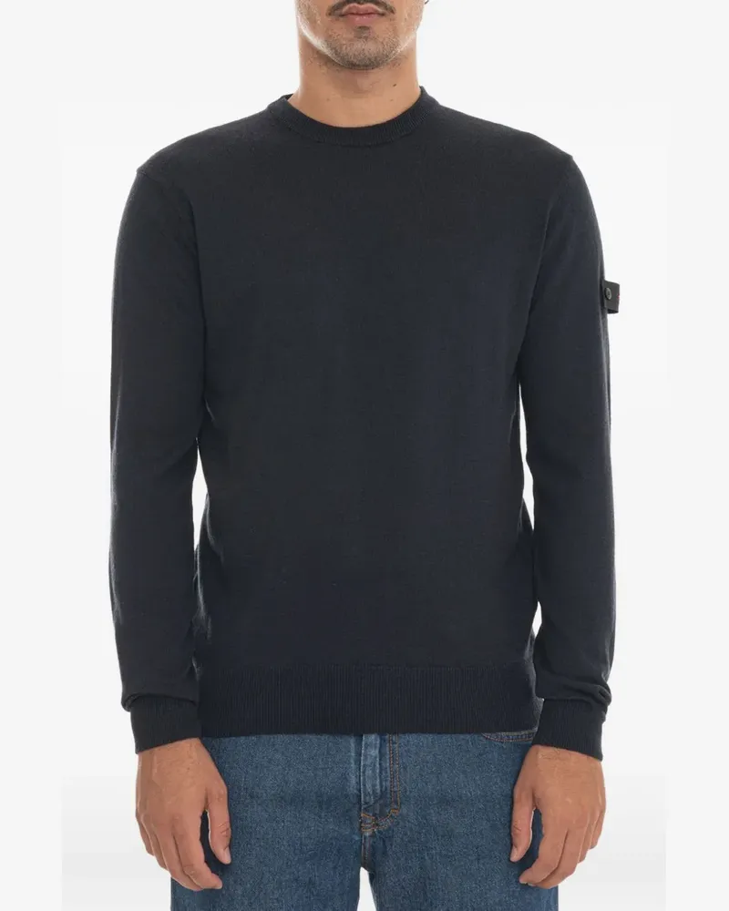 Peuterey logo-patch elbow-pad sweater - Blau Blau