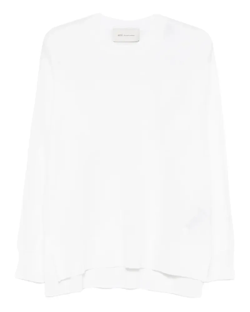 AMI Paris Langärmeliger Pullover - Weiß Weiß