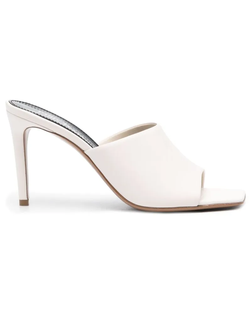 Paris Texas Mules aus Leder 95mm - Nude Nude