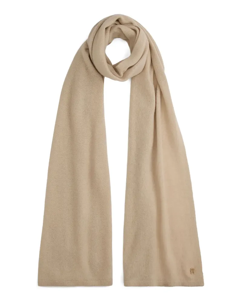 Tommy Hilfiger Schal mit Logo-Schild - Nude Nude