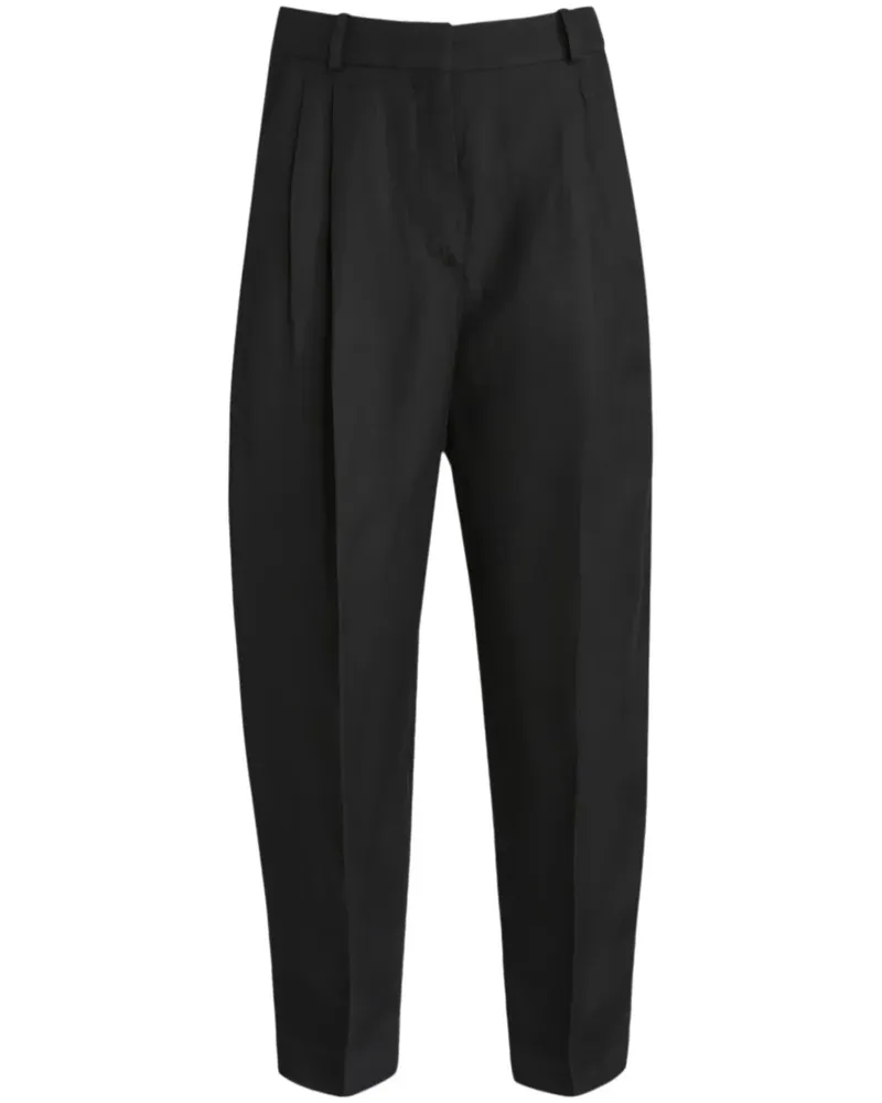 Stella McCartney Tapered-Hose mit Bügelfalten - Schwarz Schwarz