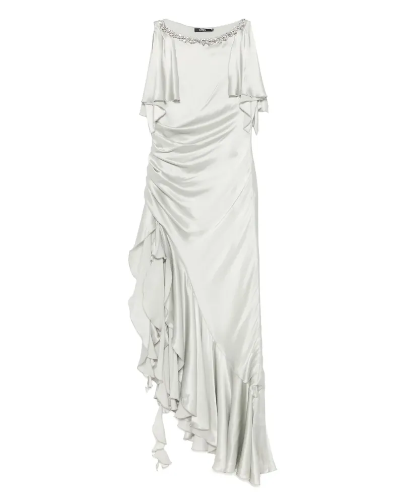 Amen Kleid aus Seidensatin - Grau Grau