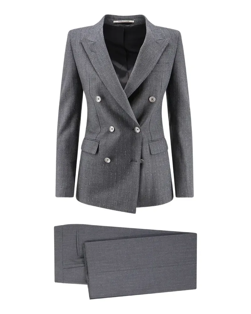 Tagliatore Doppelreihiger Blazer mit Nadelstreifen - Grau Grau
