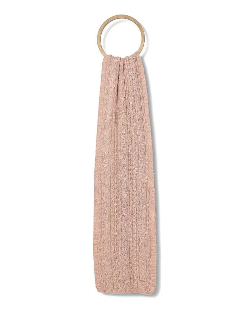 Twin-Set Schal mit Zopfmuster - Rosa Rosa