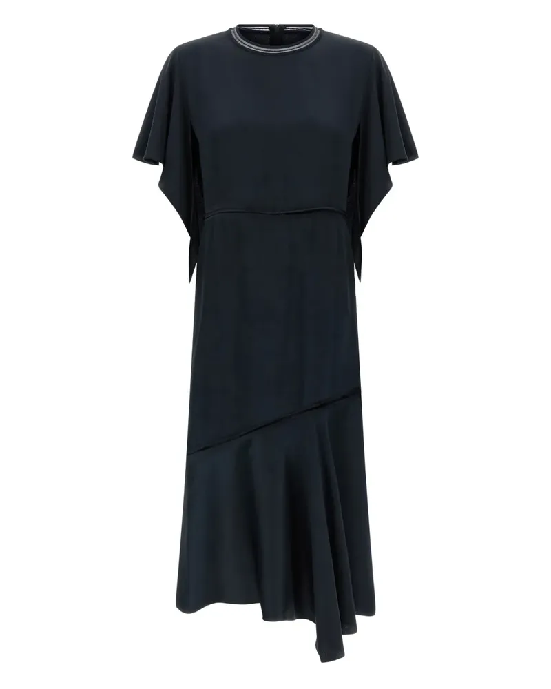 Fabiana Filippi ruffled asymmetric midi dress - Blau Blau