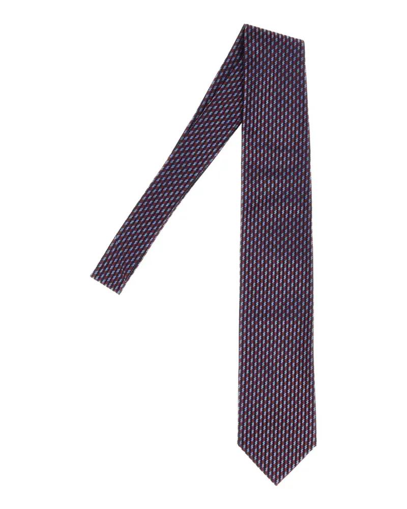 Brioni Gemusterte Seidenkrawatte - Blau Blau