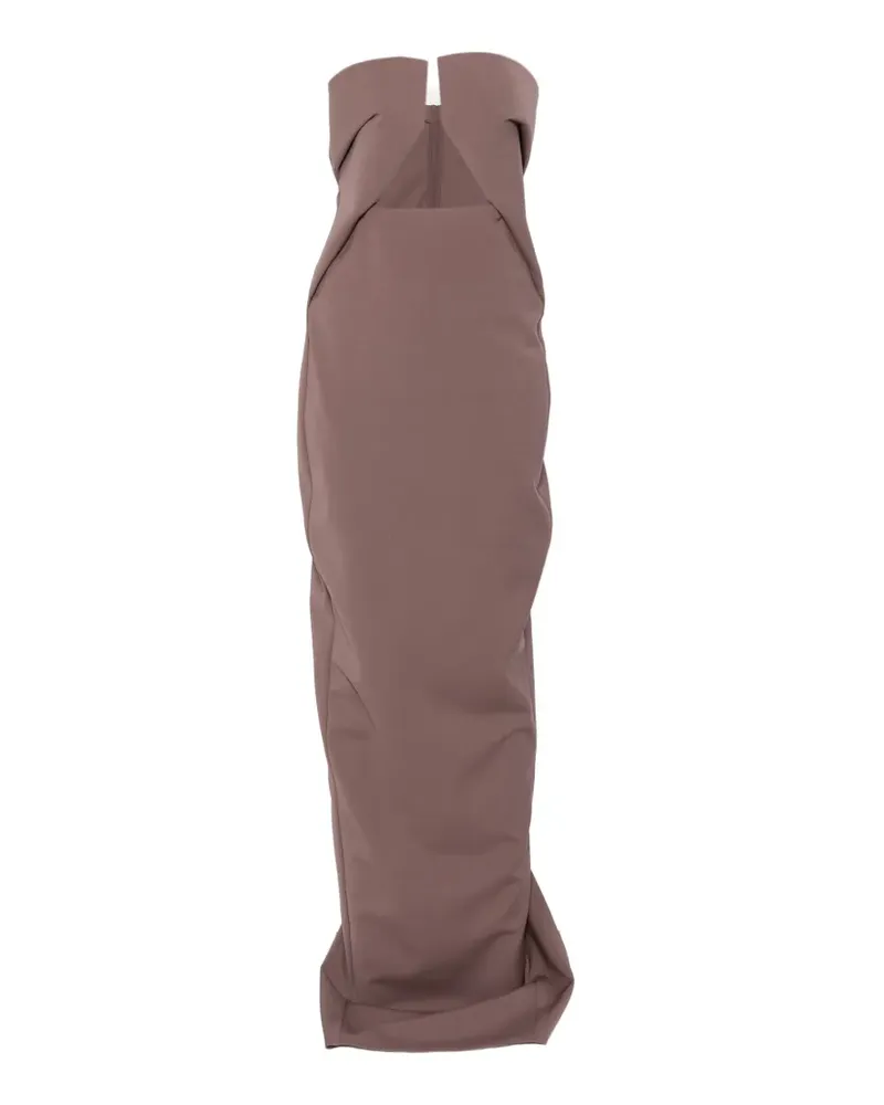 Rick Owens Maxikleid mit Cut-Out - Braun Braun
