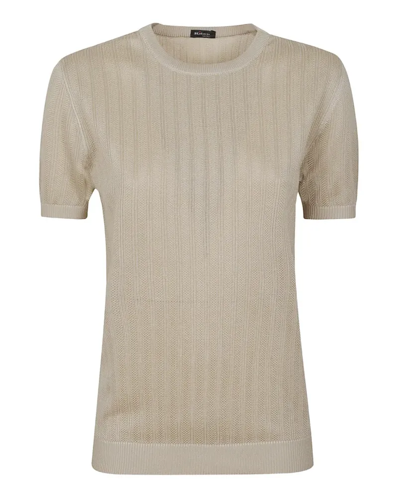 Kiton T-Shirt mit Rundhalsausschnitt - Nude Nude