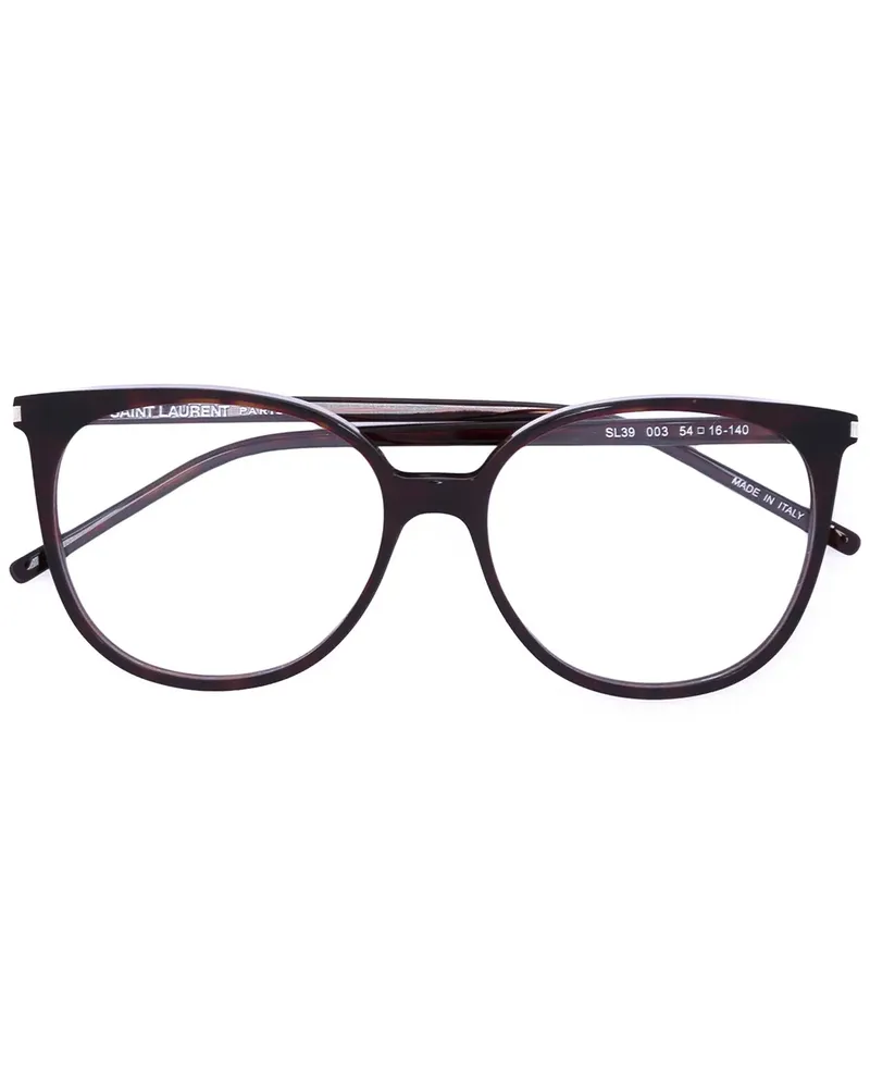 Saint Laurent Brille mit runden Gläsern - Braun Braun