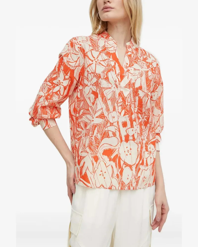 Marc O'Polo Bluse mit Blumenmuster - Orange Orange