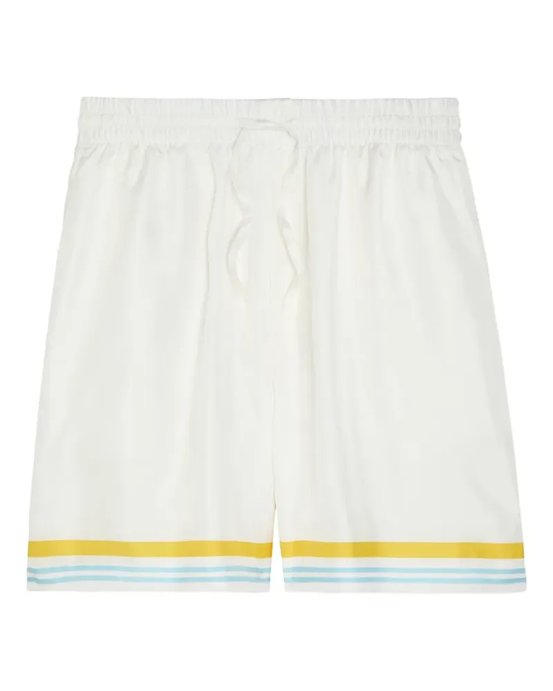 Casablanca Paris striped graphic track shorts - Nude Nude