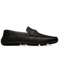 Bally Pilot Driver Ebano Loafer aus strukturiertem Leder Schwarz