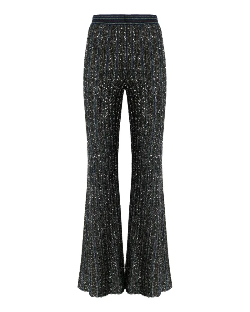 Missoni Gestreifte Hose mit Pailletten - Schwarz Schwarz