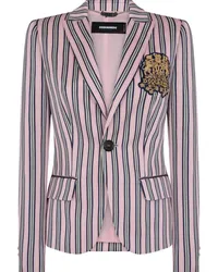 Dsquared2 Blazer mit Logo-Patch Rosa