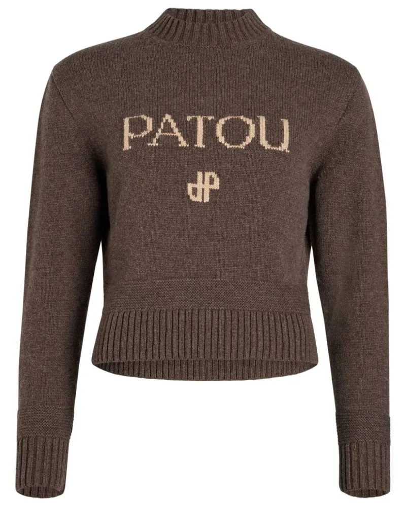 Patou Pullover mit Logo-Stickerei Braun