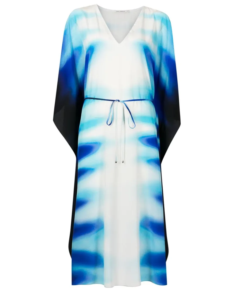 Lenny Niemeyer Seiden-Strandkleid mit grafischem Print - Blau Blau