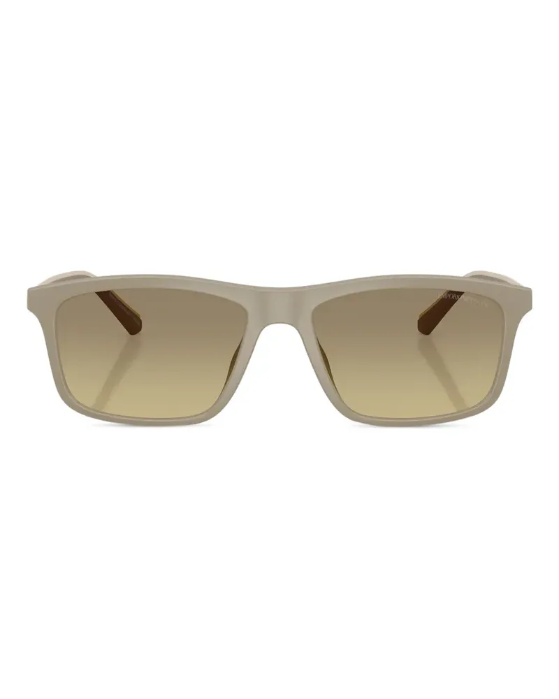 Emporio Armani Sonnenbrille mit eckigem Gestell - Nude Nude