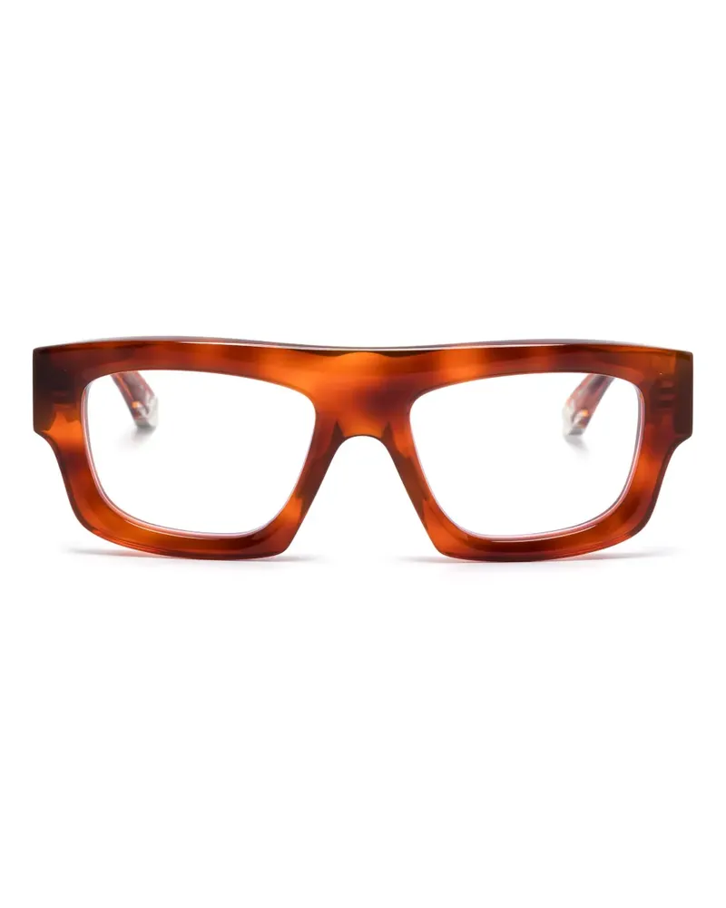 Gucci Brille mit eckigem Gestell - Braun Braun