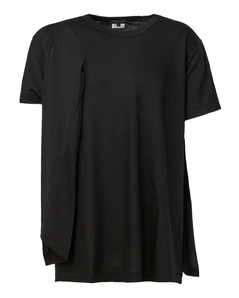 Comme des Garçons T-Shirt mit Cut-Out - Schwarz Schwarz