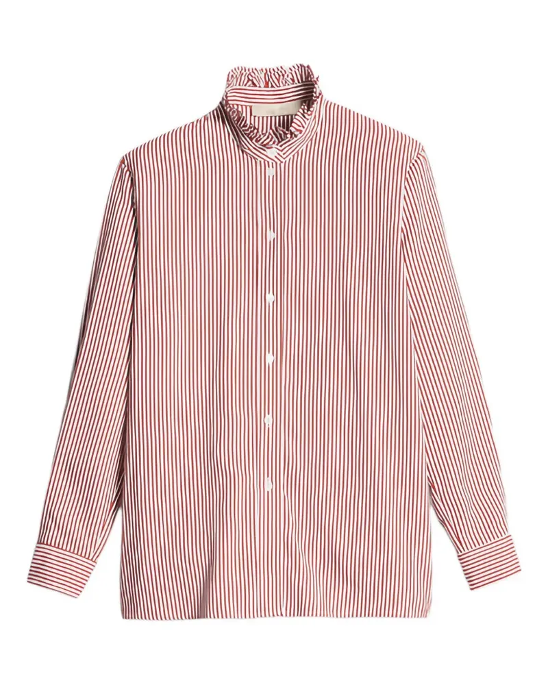 Vanessa Bruno Sidney ruffled striped shirt - Weiß Weiß