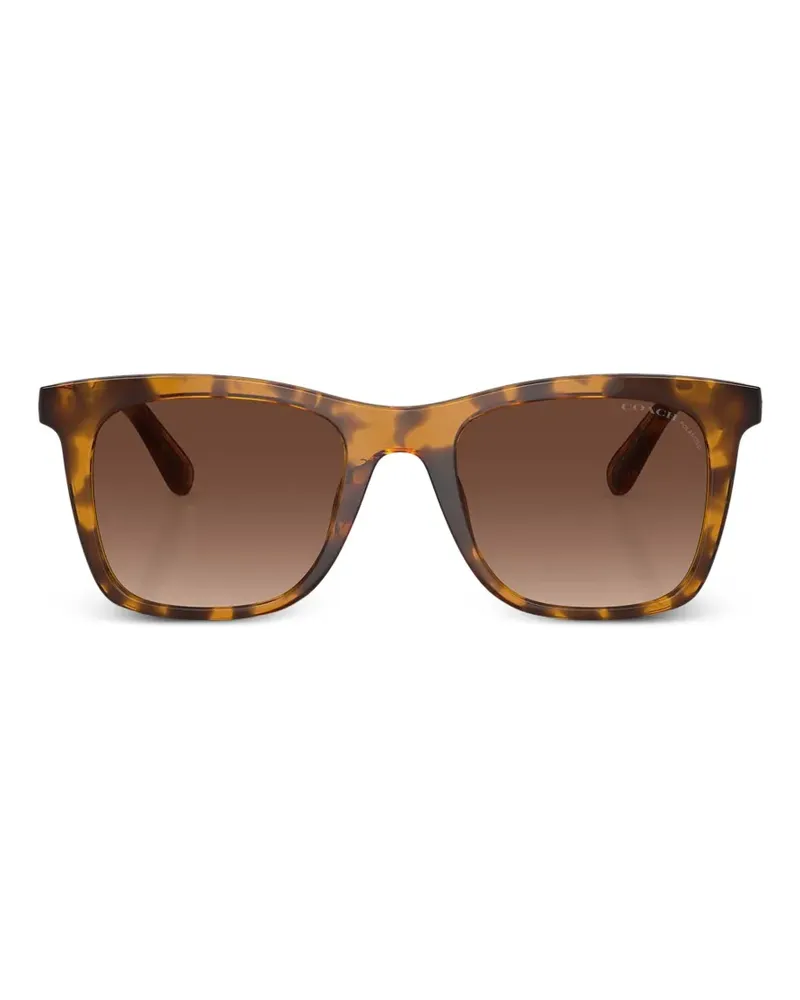 Coach x Disney tortoiseshell-effect square-frame sunglasses - Braun Braun