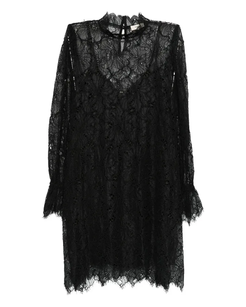 Suncoo lace high-neck dress - Schwarz Schwarz