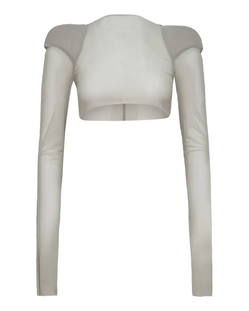 Rick Owens Cropped-Top mit gepolsterten Schultern - Grau Grau