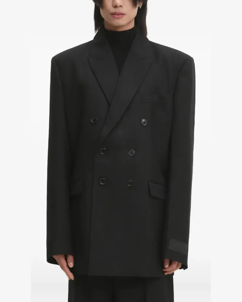 VETEMENTS Doppelreihiges Sakko mit Nadelstreifen - Schwarz Schwarz