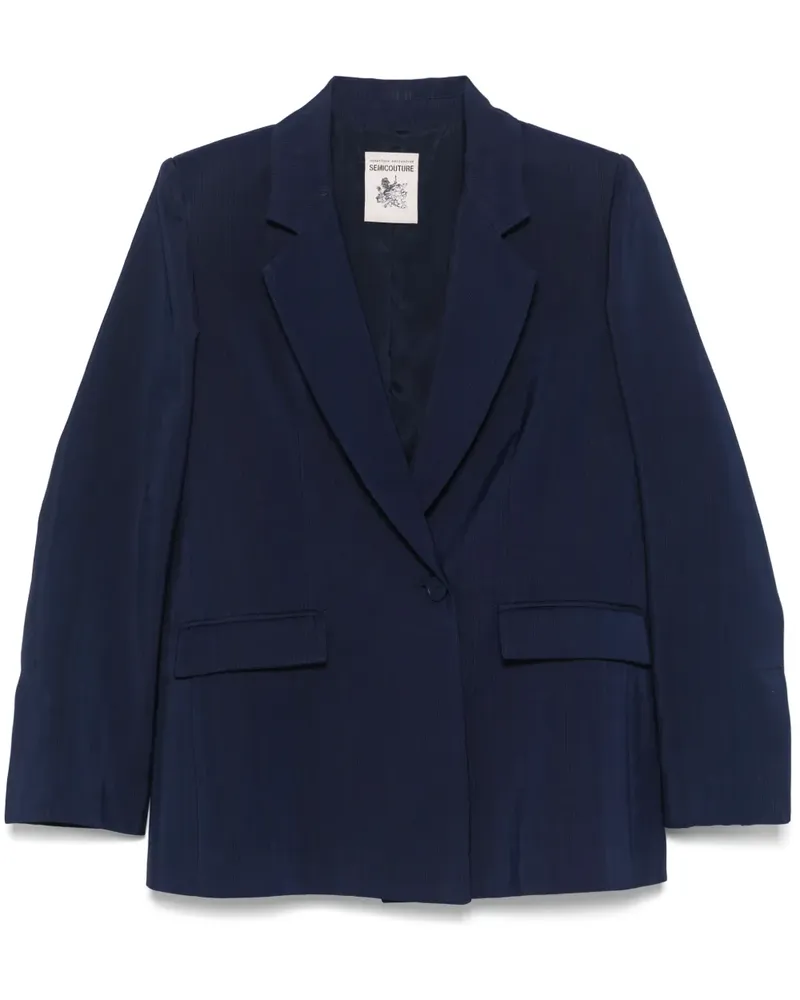 Semicouture Einreihiges Sakko - Blau Blau