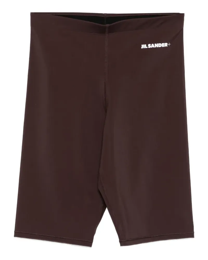 Jil Sander Radlerhose mit Logo - Braun Braun