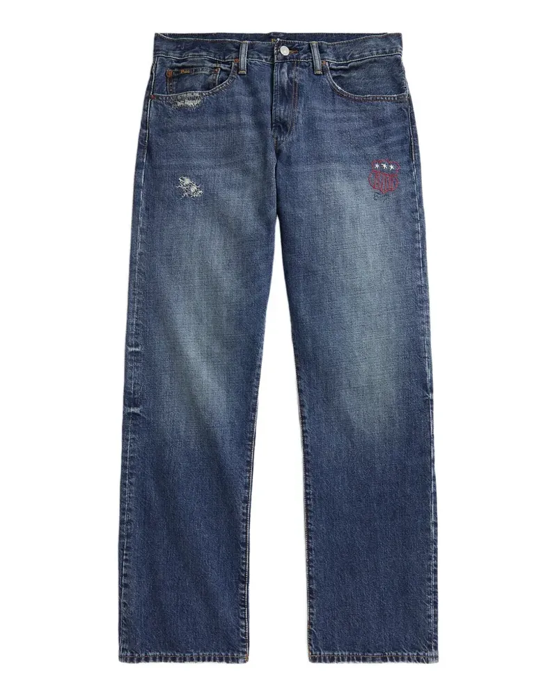 Ralph Lauren Bestickte Jeans im Distressed-Look - Blau Blau