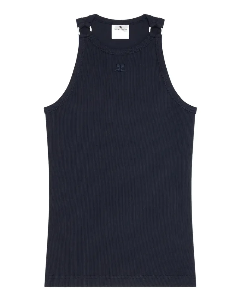 Courrèges Top mit Schnalle - Blau Blau