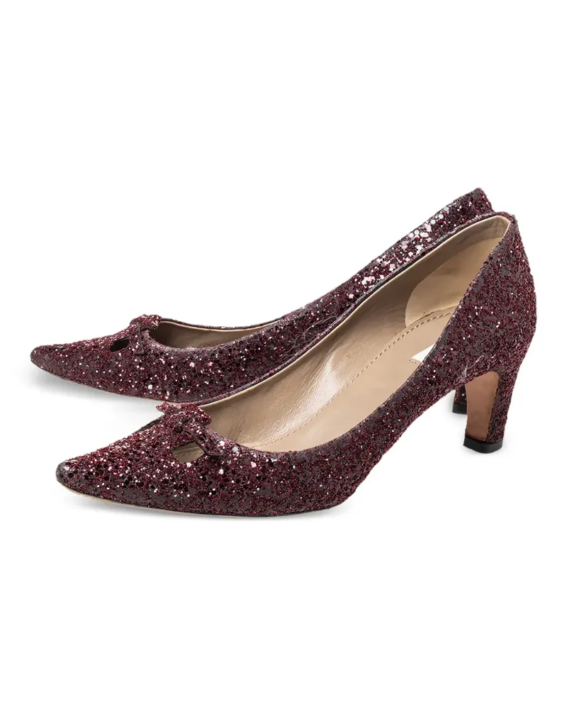 Marc Jacobs bow-detail glitter pumps - Rot Rot