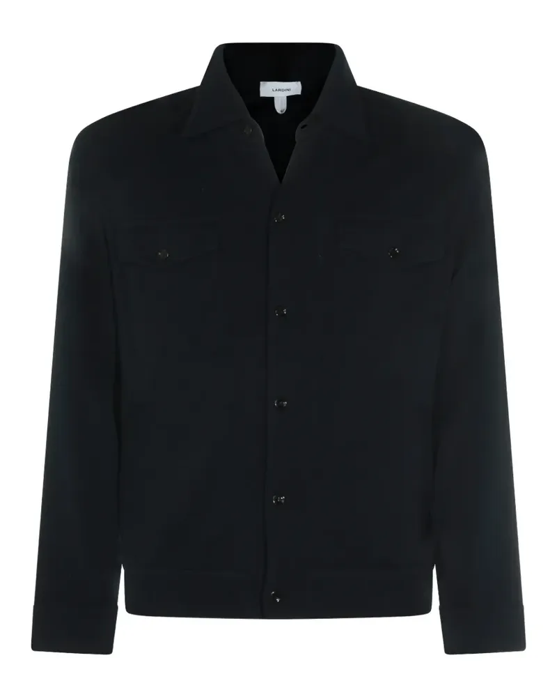 LARDINI Hemdjacke mit geknöpften Taschen - Blau Blau