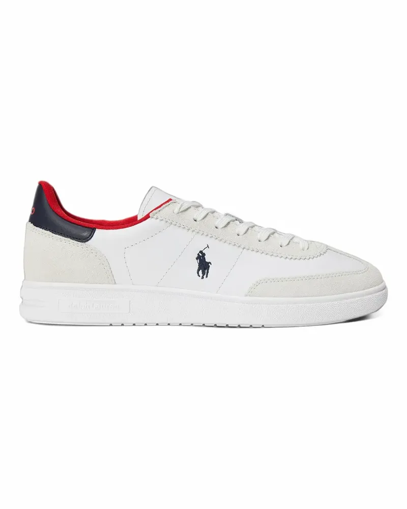 Ralph Lauren logo-embroidered panelled sneakers - Weiß Weiß