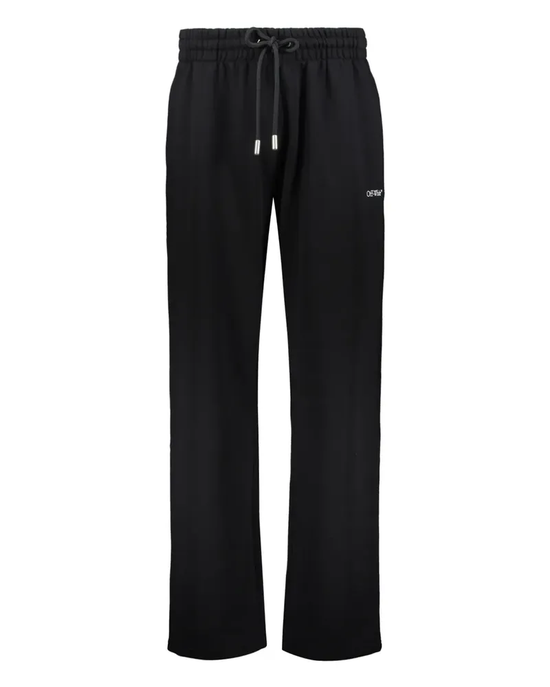 OFF-WHITE logo-print track pants - Schwarz Schwarz
