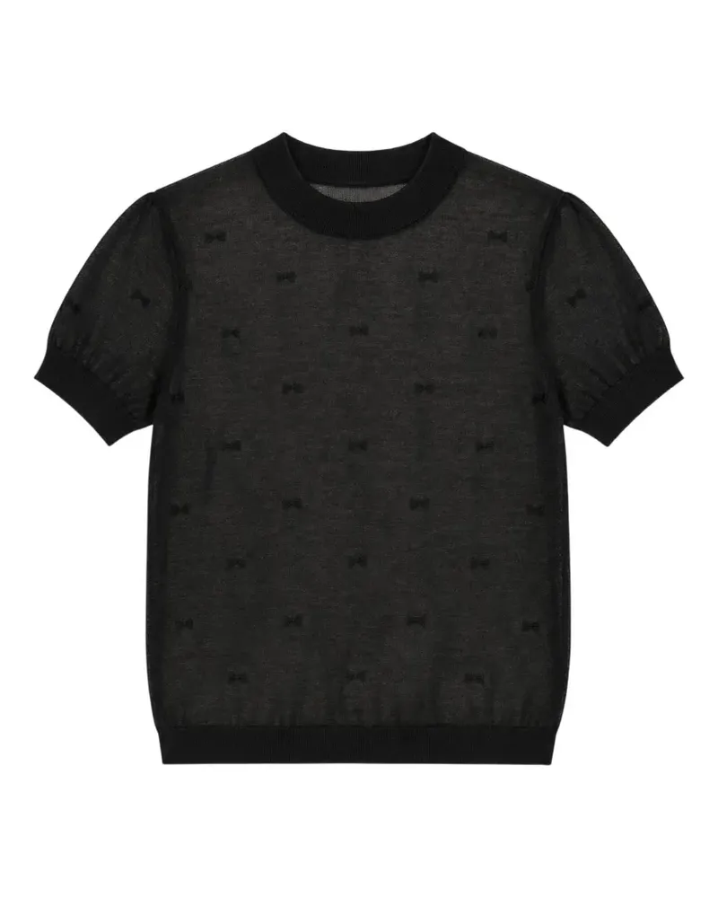 Cecilie Bahnsen Fillo bow knit top - Schwarz Schwarz
