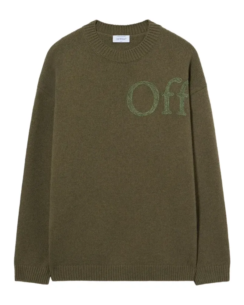 OFF-WHITE Bookish Pullover mit Logo - Grün Grün