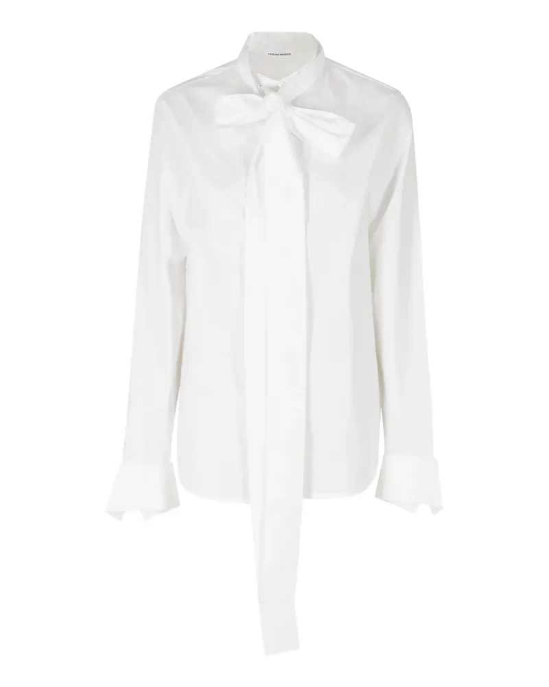 7 for all mankind pussy-bow long-sleeve shirt - Weiß Weiß