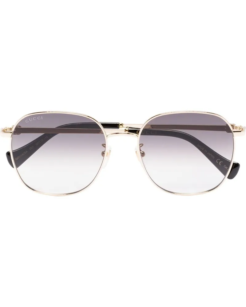 Gucci Runde Sonnenbrille mit Farbverlauf - Grau Grau