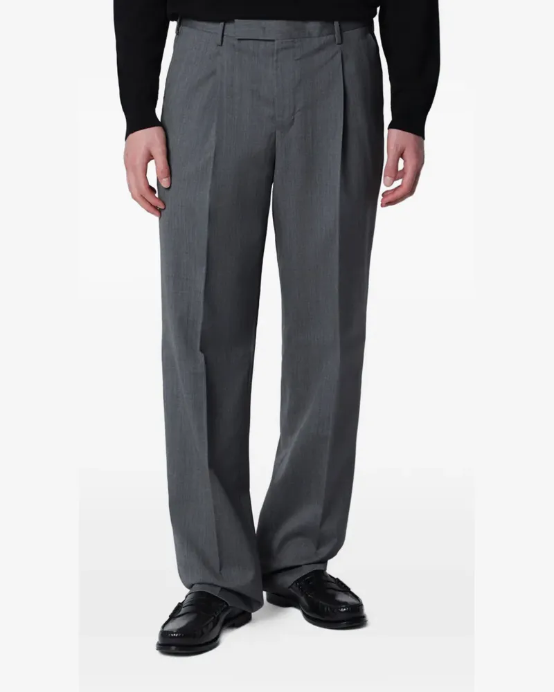 PT TORINO pleat-detail tailored trousers - Grau Grau